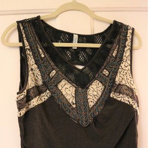 We the Free Beaded and Embelisshed Layering Sleeveless Tank